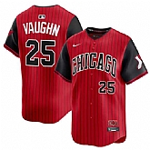 Men's Chicago White Sox #25 Andrew Vaughn Red Black 2025 City Connect Limited Stitched Jersey Dzhi,baseball caps,new era cap wholesale,wholesale hats